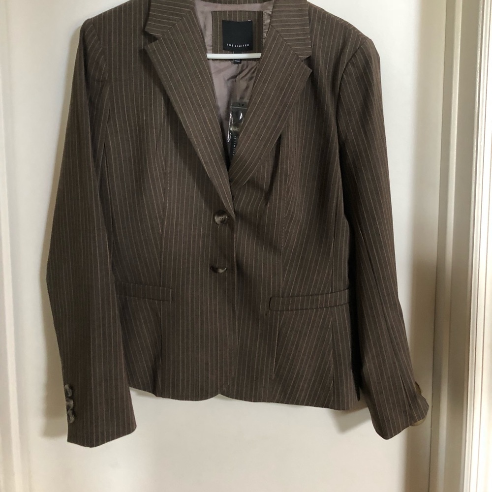 NWT Limited Brown Pinstriped Suit Jacket
